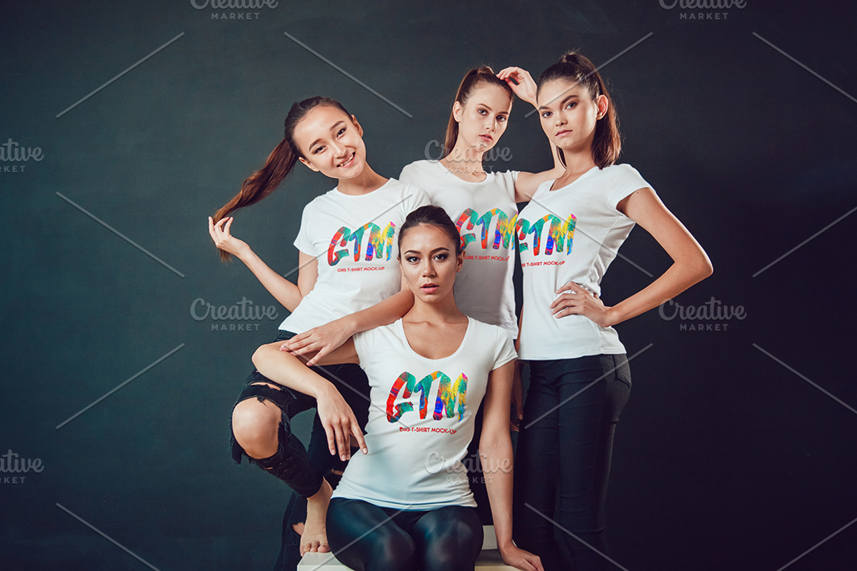 Women's T-shirts Mock-Up Vol 2, a Shirt Mockup by Freeman Studio (Photo 10 of 17)