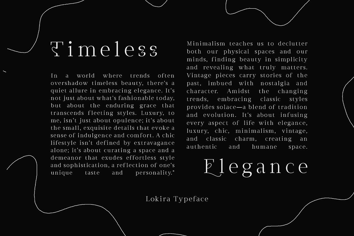 CF Lokira - modern Elegant Serif, a Serif Font by Indotype Foundry (Photo 7 of 10)
