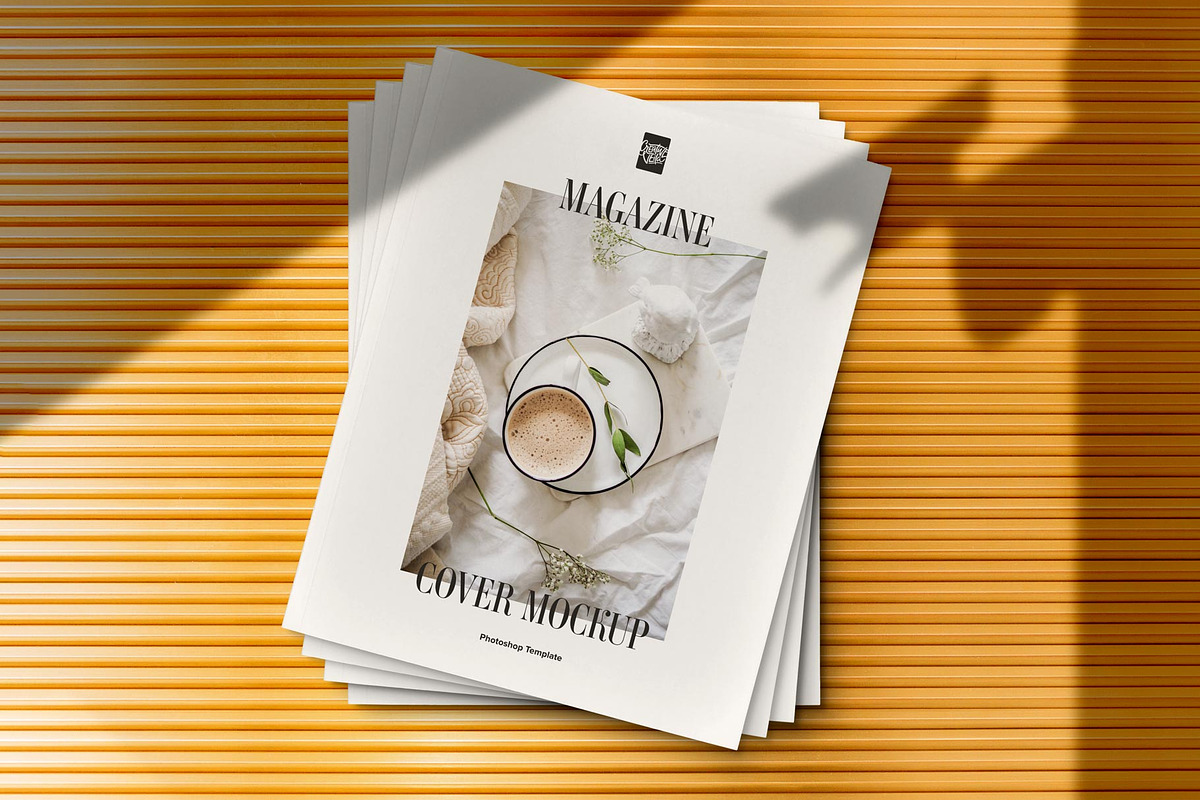 Magazine Cover Mockup Set, a Print Template by Creative Veila (Photo 2 of 8)