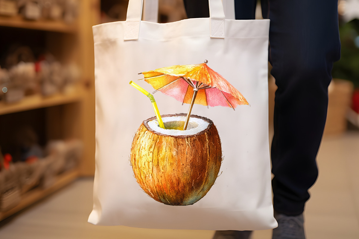 Watercolor Tropical Summer Clipart, an Illustration by Rose Art (Photo 7 of 7)