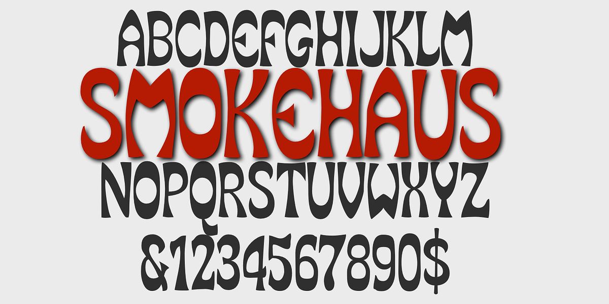 SmokeHaus, a Sans Serif Font by Ingrimayne Type (Photo 1 of 6)