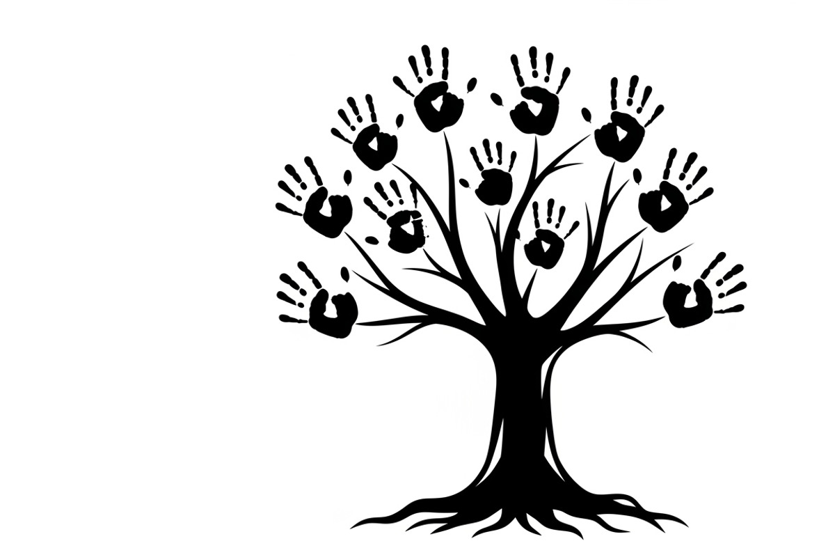 family handprint tree silhouette, an Illustration by Amazin_art (Photo 9 of 29)