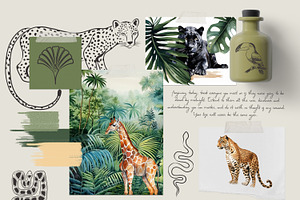 Tropical Jungle Watercolor Arts