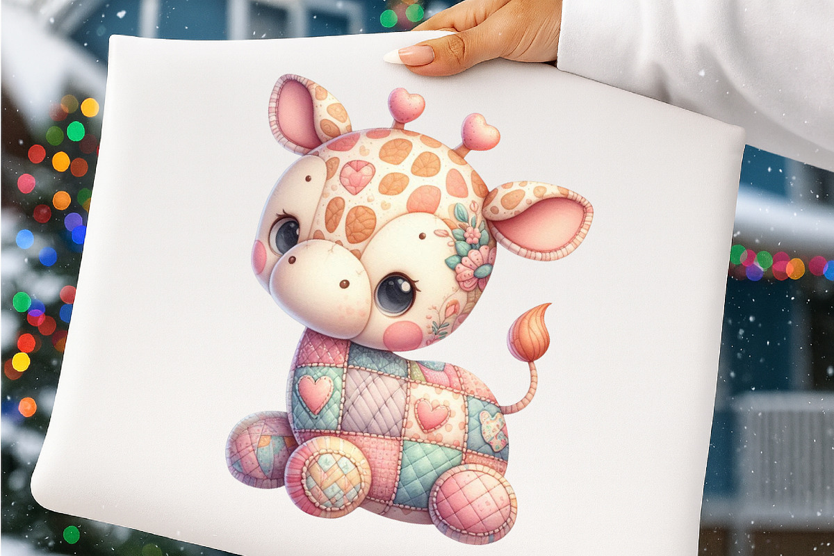 Valentine Patchwork Animal Clipart, an Illustration by SinaCreation (Photo 7 of 11)