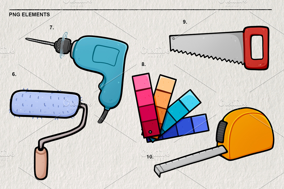 Set of tools for repair, an Object Illustration by LOKSKIH (Photo 4 of 4)