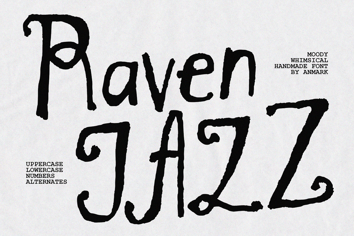 Raven Jazz | Vintage Display Font, a Handwritten Font by AnMark (Photo 1 of 11)