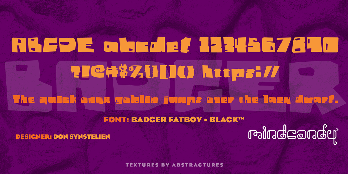 Badger Fatboy™, a Handwritten Font by MINDCANDY (Photo 1 of 4)