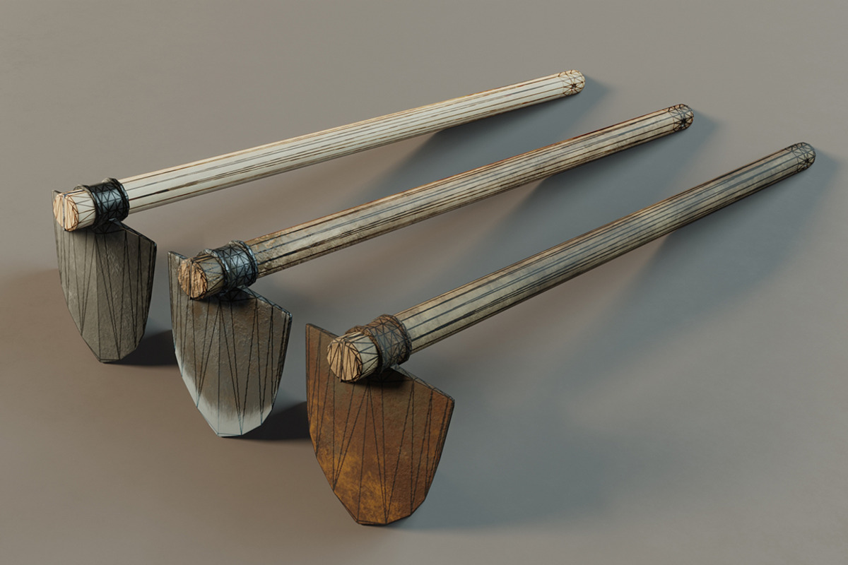 Hoe set, an Object 3D Model by mockupzz (Photo 7 of 7)