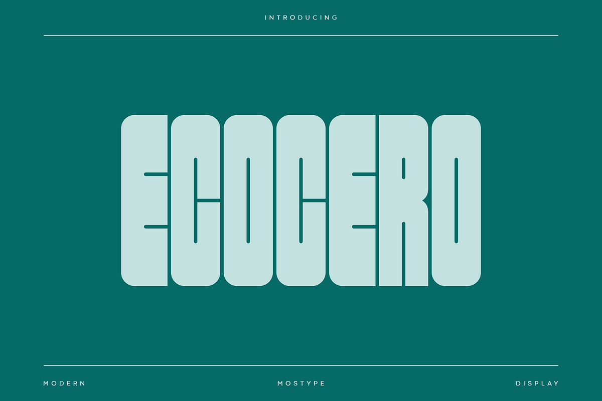 Ecocero - Modern Condensed Typeface, a Font by Letterna (Photo 1 of 4)