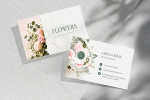 Florist Business Card Template, a Business Card Template by WheelieMonkey