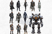Galactic Vanguard Character Cliparts, a Person Illustration by ThatsDesignArt (Thumbnail 10 of 15)