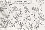 Floral Garden - Floral Line Art, an Illustration by IllustratorAnnie (Thumbnail 3 of 10)
