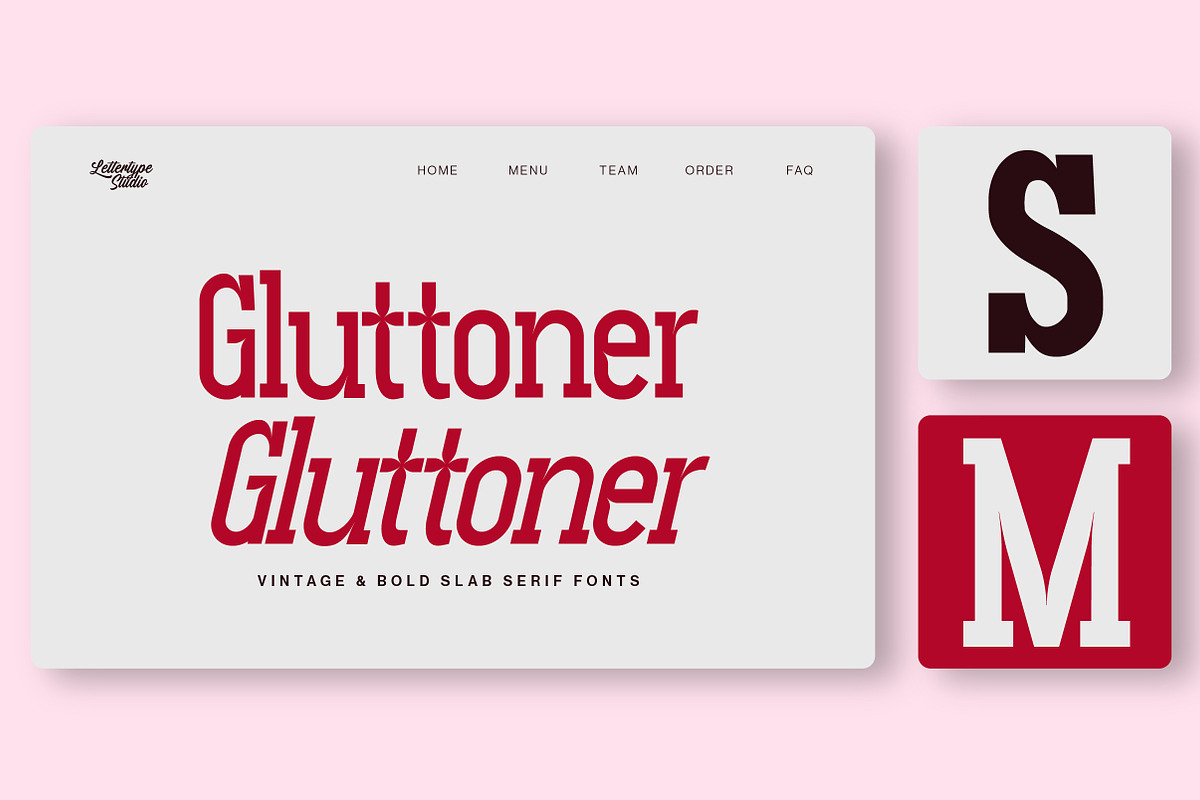 Gluttoner Inktrap | Vintage & Bold, a Serif Font by Lettertype Studio (Photo 10 of 15)