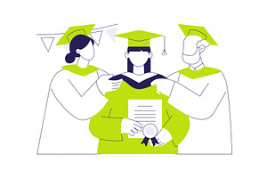 Hooding ceremony isolated cartoon, an Education Illustration by Visual Generation
