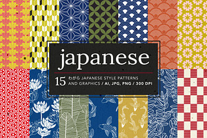 Japanese Pattern And Elements Set