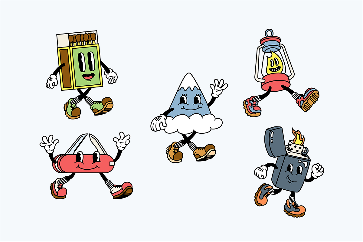 Camping Club Cartoon Characters, an Illustration by The Isian (Photo 5 of 18)