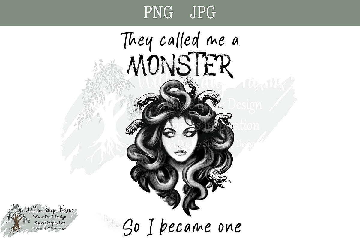 Medusa Drawing witchy vibe saying, an Object Illustration by Willow Paige Farms (Photo 1 of 5)