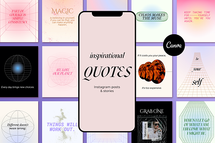 Inspirational Quotes for Instagram, a Social Media Template by Bonumo