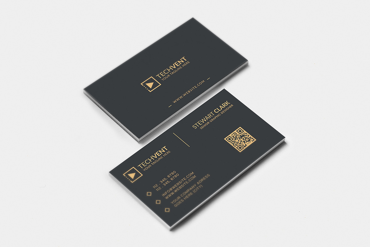 Gold Minimal Business Card, a Business Card Template by Shahjhan (Photo 2 of 3)