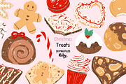 Christmas Treats Clipart Set, a Food Illustration by KisbyArt (Thumbnail 1 of 2)