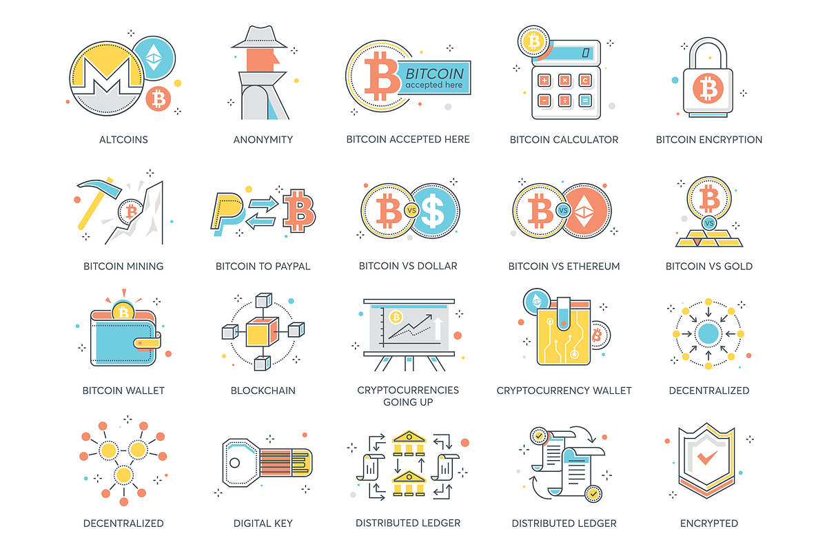 Cryptocurrency & Bitcoin Flat Icons, an Icon by Flat Icons (Photo 2 of 5)