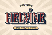 Helvine 3D, a Serif Font by Craft Supply Co. (Thumbnail 1 of 8)