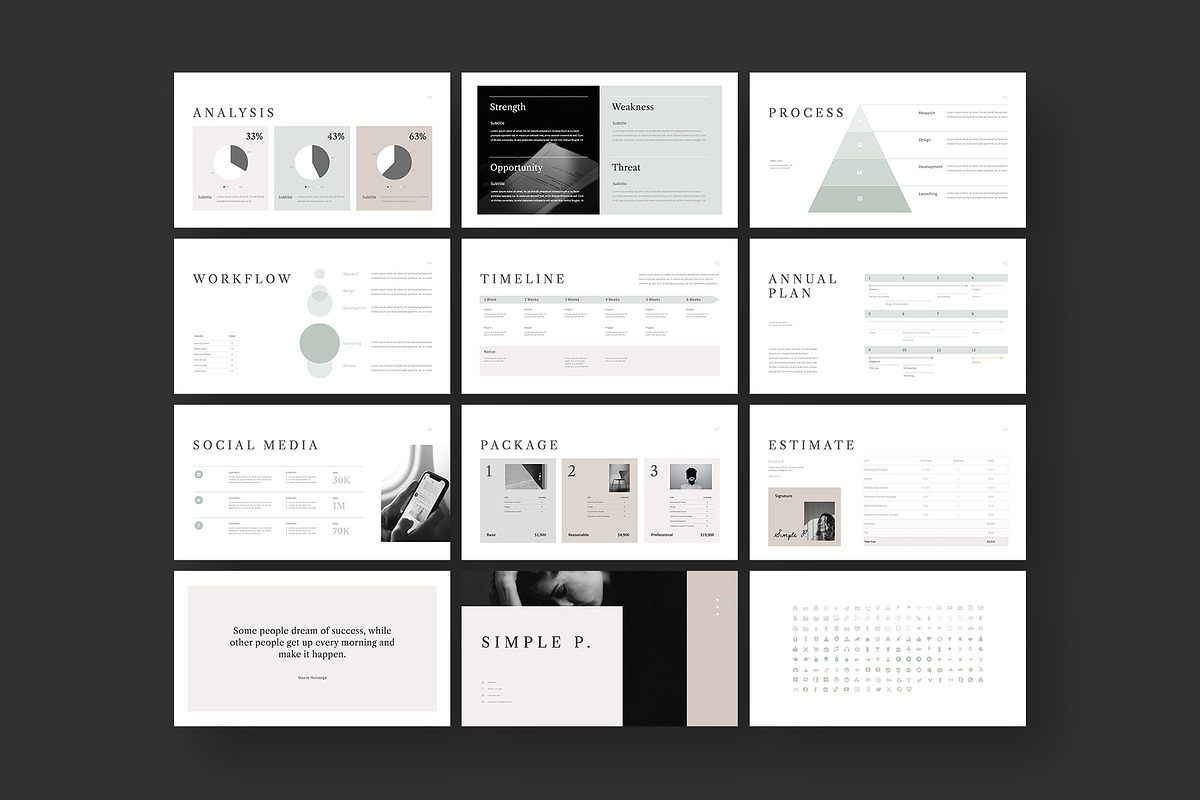 Strategy Presentation Template, a Presentation Template by Simple P. (Photo 9 of 12)