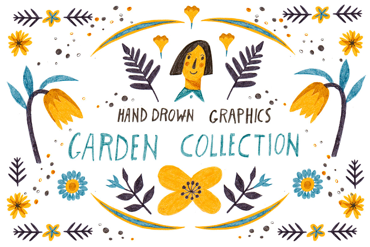 HandDrawn Garden collection, a Decorative Illustration by Sasha Mitkalova (Photo 1 of 4)
