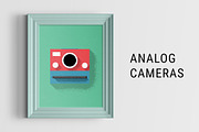 Analog Cameras Illustration, an Object Graphic by Lukino (Thumbnail 1 of 3)