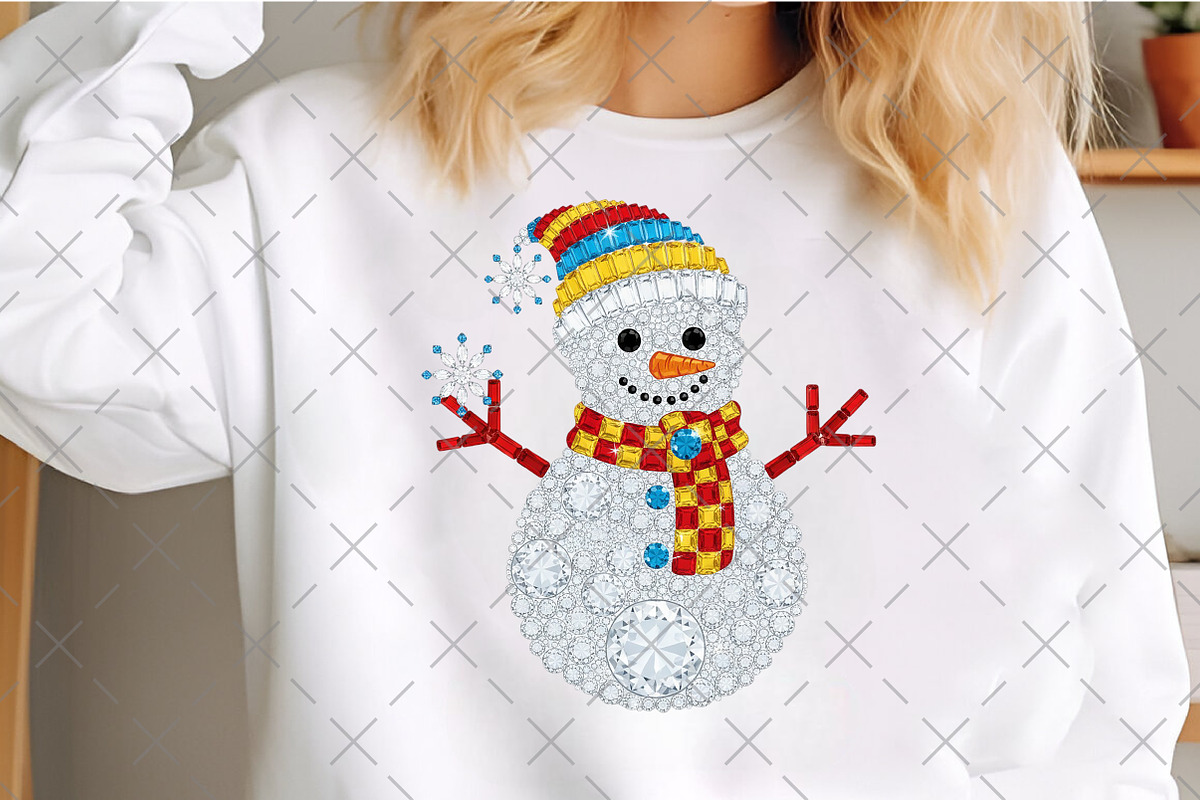 Sparkling Crystal Christmas Snowman, an Illustration by Craft Nest (Photo 5 of 6)