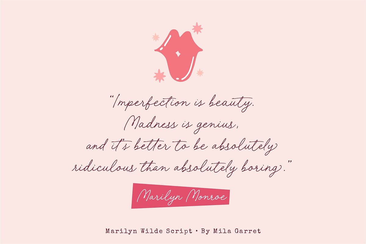 Marilyn Wilde Handwriting Script, a Script Font by Mila Garret (Photo 8 of 18)