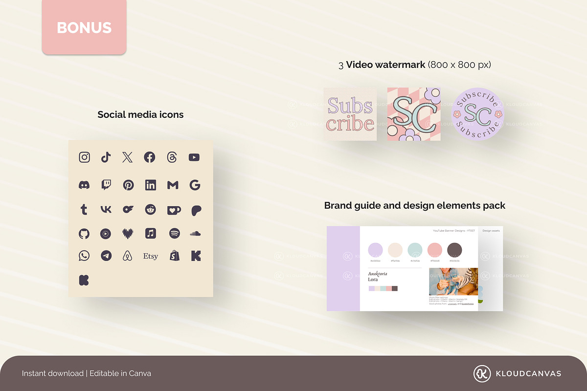 YouTube Branding Kit - Channel Art, a Social Media Template by KloudCanvas (Photo 5 of 7)