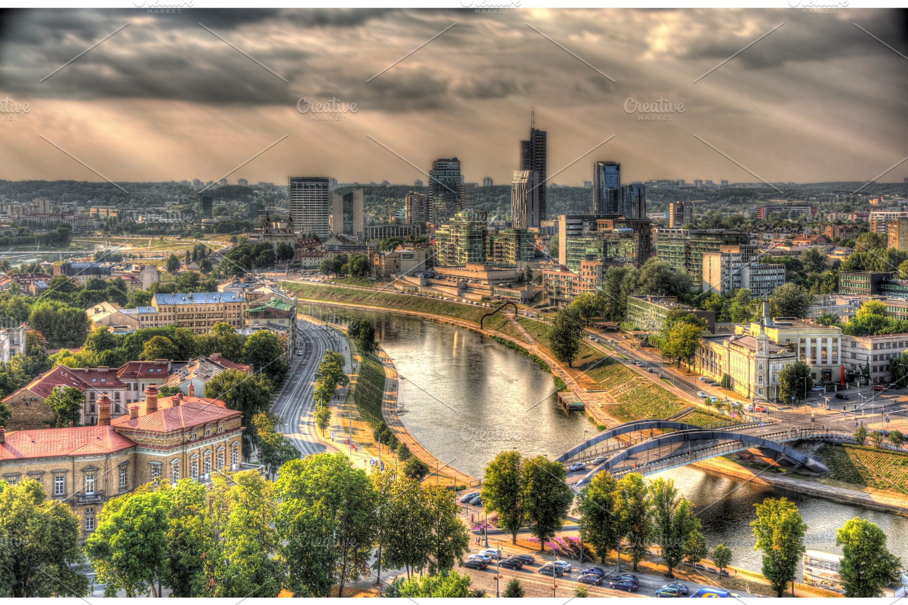 Vilnius as seen from the castle, Lithuania, an Architecture Photo by Leonid Andronov