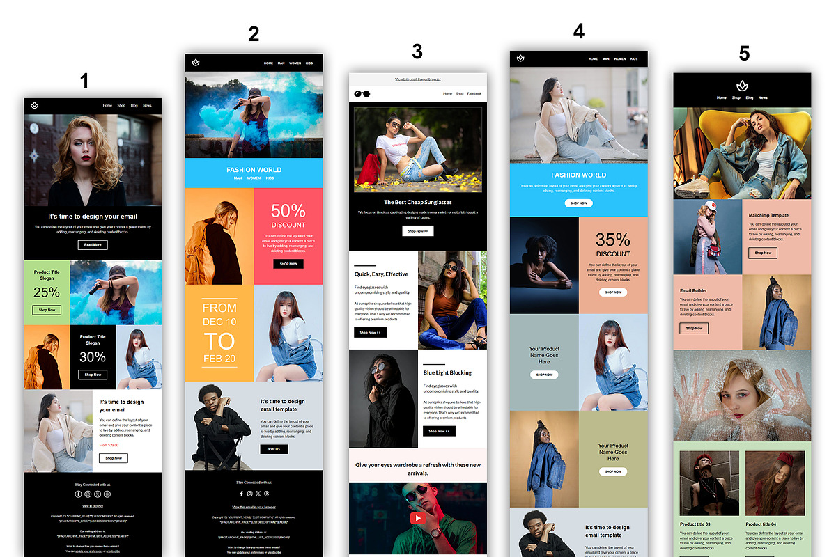 Mailchimp Email Template Bundle, an Email Template by QuickArtisan (Photo 3 of 10)