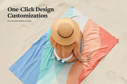 Beach Towel With Woman Mockup, a Product Mockup by rebrandy (Thumbnail 3 of 7)