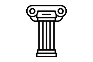 Column Line Icon, an Icon by Pexelpy
