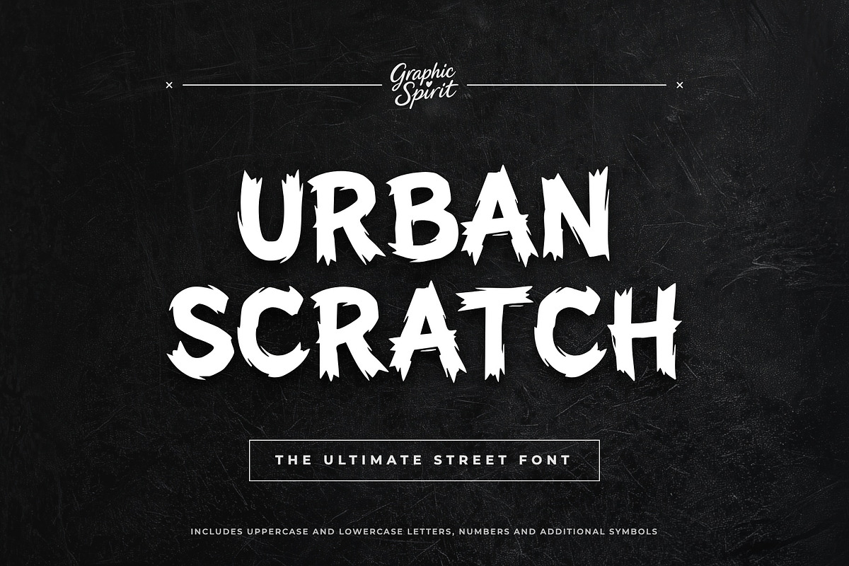 Urban Scratch Decorative Font, a Handwritten Font by Graphic Spirit (Photo 1 of 8)