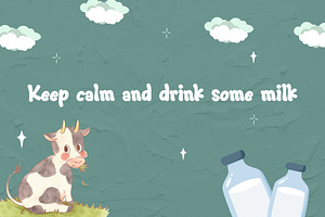 Milky Cow Display Font