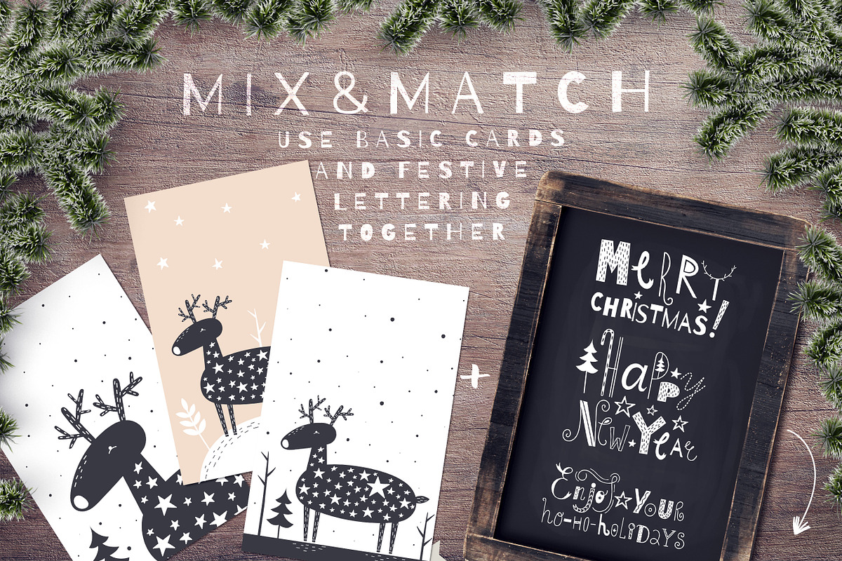 DEER | Festive design collection, an Object Graphic by Daria Miazhevich (Photo 5 of 7)