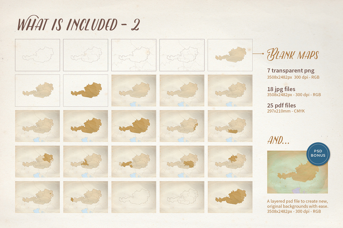 Le Tour du monde - Austria map, an Object Graphic by volume 1 visual design (Photo 9 of 20)
