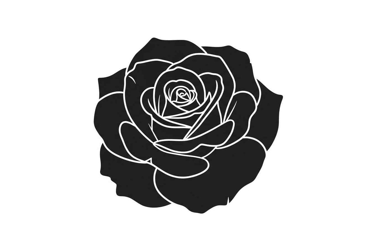 50 Black Rose Silhouette Vector Bund, an Illustration by Gaye Art (Photo 28 of 51)