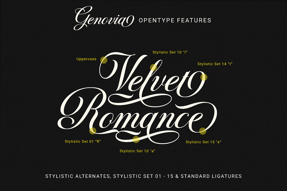 Genovia - Elegant Calligraphy Font, a Script Font by Pixesia Studio (Photo 9 of 10)