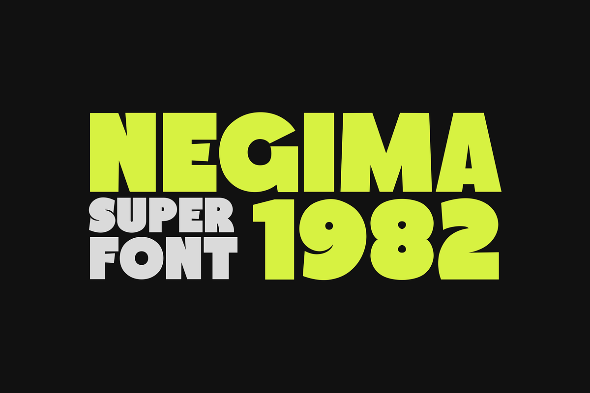 Negima 1982, a Sans Serif Font by Monoletter Studio (Photo 1 of 3)