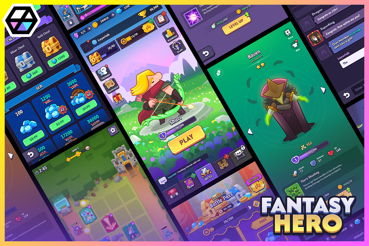GUI Pro - Fantasy Hero, an UI Kit Template by LAYERLAB (Photo 1 of 29)