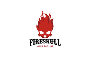 Skull fire logo icon illustration, a Branding & Logo Template by Dyn Studio