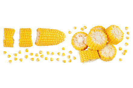 ear of corn isolated on a white, a Food & Drink Photo by NataPhoto