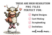 Whimsical Valentine Cow Clipart, an Illustration by OK Design (Thumbnail 4 of 6)