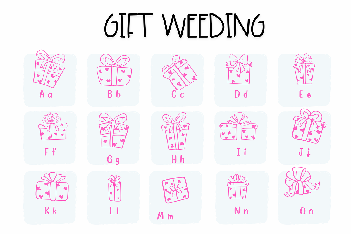 Gift Weeding | Symbols Fonts, a Symbol Font by Sirinart (Photo 2 of 7)