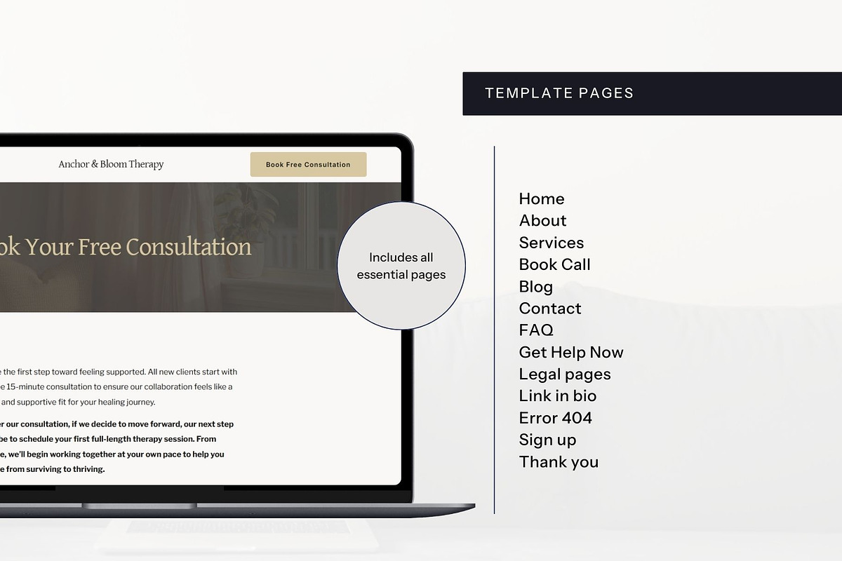 Therapist Squarespace Template, a Squarespace Template by Pretty Boss Designs (Photo 4 of 6)