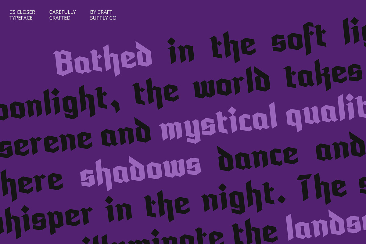 CS Closer – Gothic Font, a Sans Serif Font by Craft Supply Co. (Photo 6 of 8)
